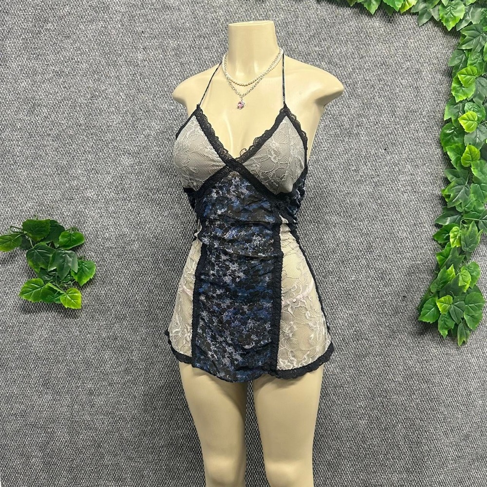 Out From Under Floral Lace Babydoll Slip Mini Dress